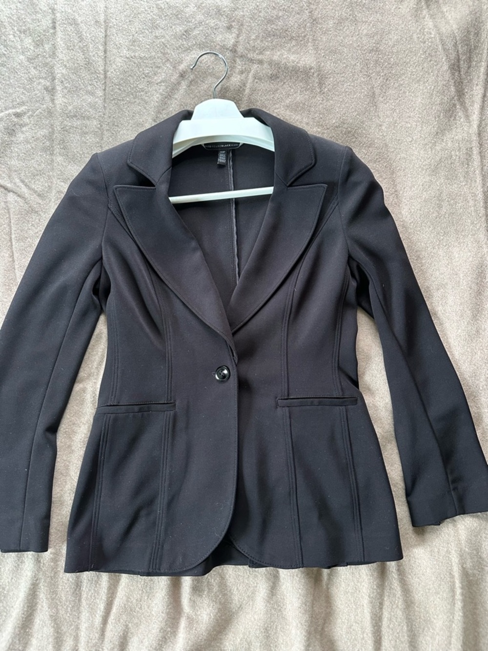 White House Black Market Black Tailored Single-Button Blazer